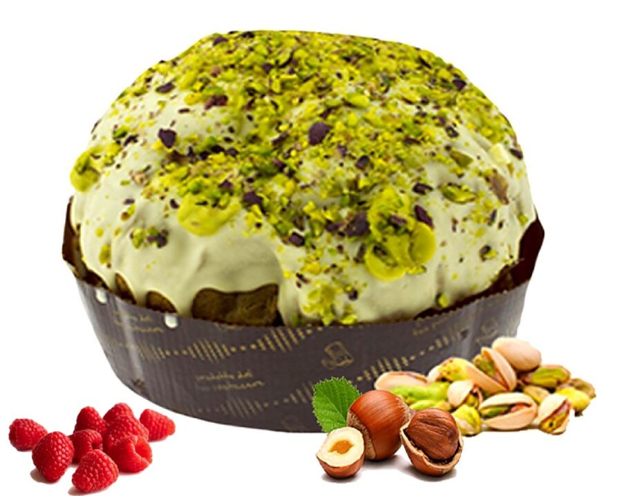 Il Panettone Pistacchio e Lamponi